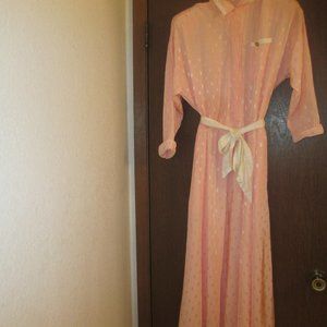 Vintage 80's Light Peach DQ Fashions size 11/12 Dress